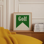 Retro Golf Poster Art Print Banner Style Square - Tejas Country Club