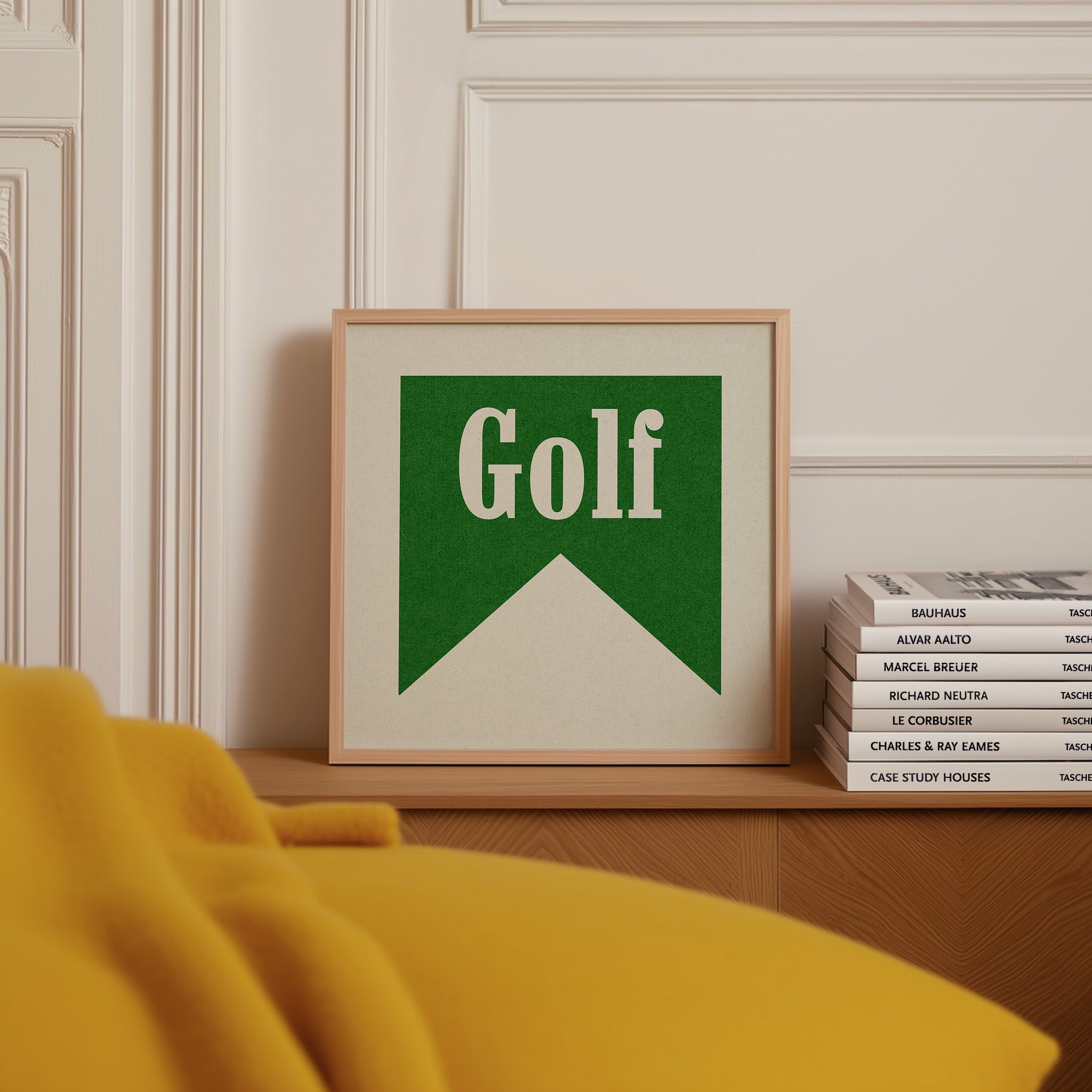 Retro Golf Poster Art Print Banner Style Square - Tejas Country Club