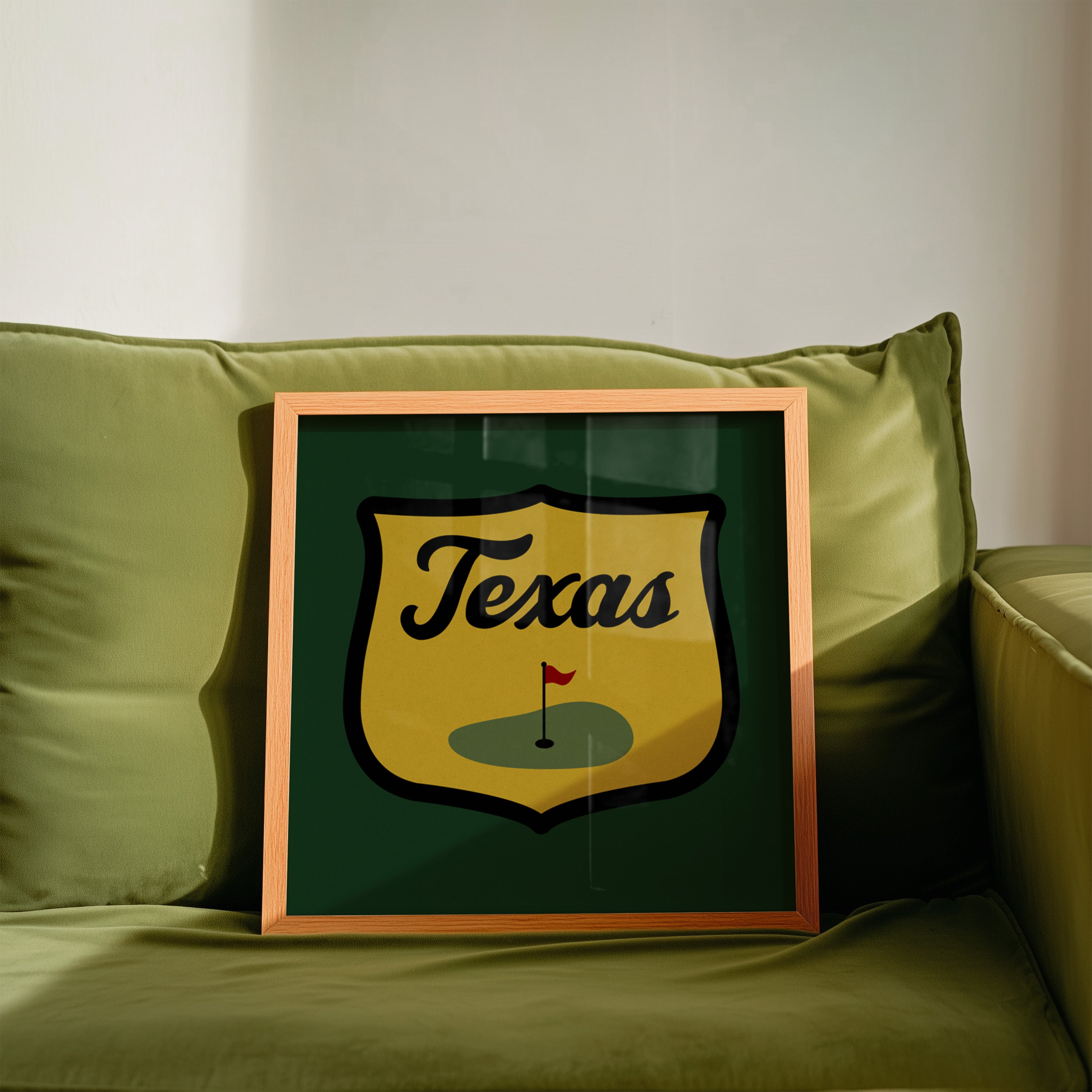 Texas Golf Shield Patch Art Print - Tejas Country Club
