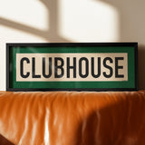Framed Clubhouse Golf Art Scroll Sign - Tejas Country Club