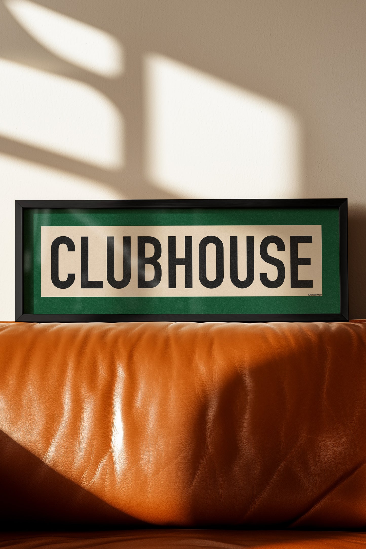Framed Clubhouse Golf Art Scroll Sign - Tejas Country Club