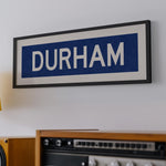 Framed Durham Blue Bus Scroll - Tejas Country Club