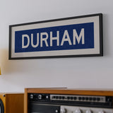 Framed Durham Blue Bus Scroll - Tejas Country Club