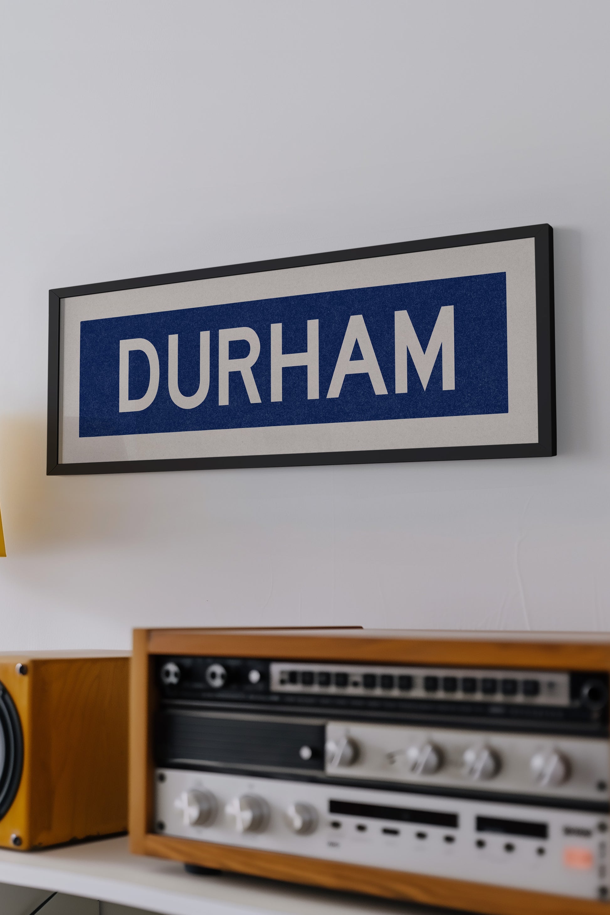Framed Durham Blue Bus Scroll - Tejas Country Club