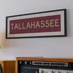 Framed Tallahassee Garnet Bus Scroll - Tejas Country Club