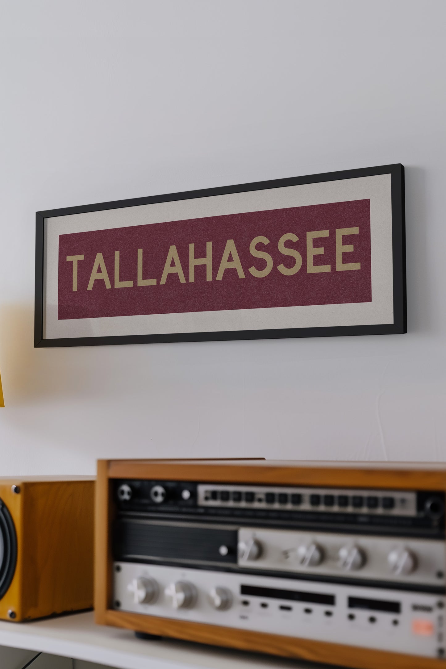 Framed Tallahassee Garnet Bus Scroll - Tejas Country Club