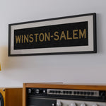 Framed Winston Salem Black & Gold Bus Scroll - Tejas Country Club