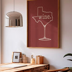 Texas Wine Merlot Art Print - Tejas Country Club