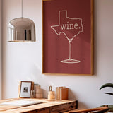 Texas Wine Merlot Art Print - Tejas Country Club