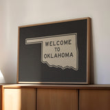 Welcome To Oklahoma Vintage Road Sign Art Print - Tejas Country Club