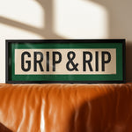 Framed Grip and Rip Golf Art Scroll Sign - Tejas Country Club