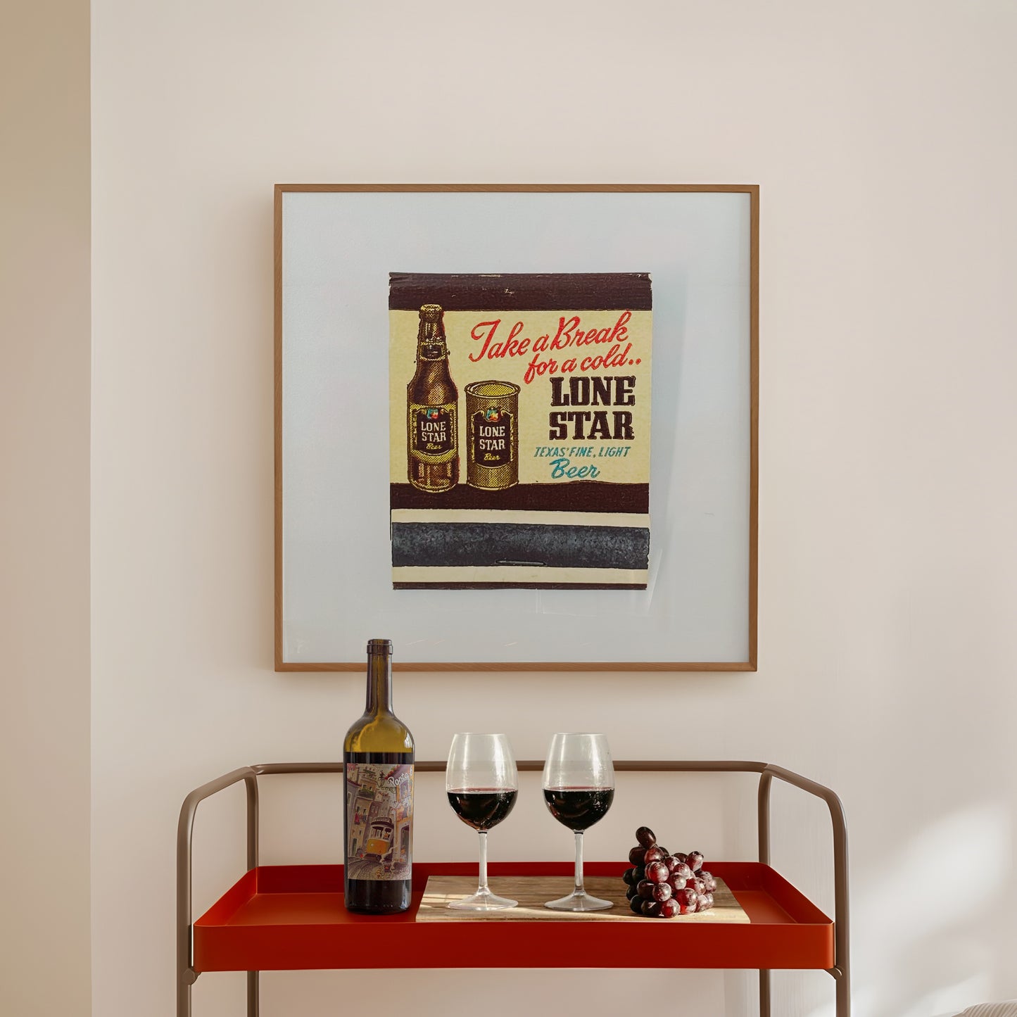 Vintage Lone Star Beer Matchbook Photography Print