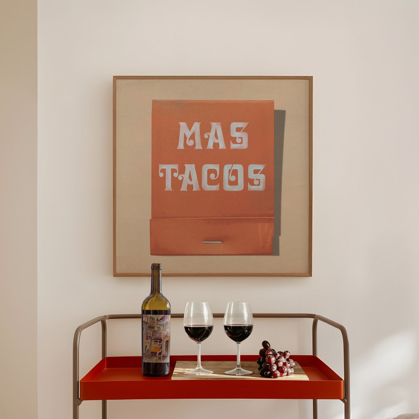 Mas Tacos Matchbook Art Print