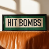 Framed Hit Bombs Golf Art Scroll Sign - Tejas Country Club