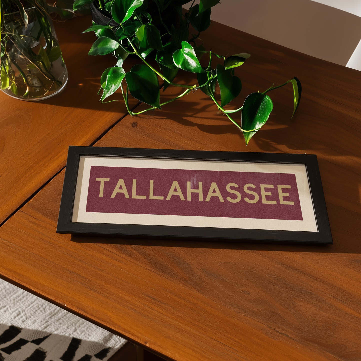 Framed Tallahassee Garnet Bus Scroll - Tejas Country Club
