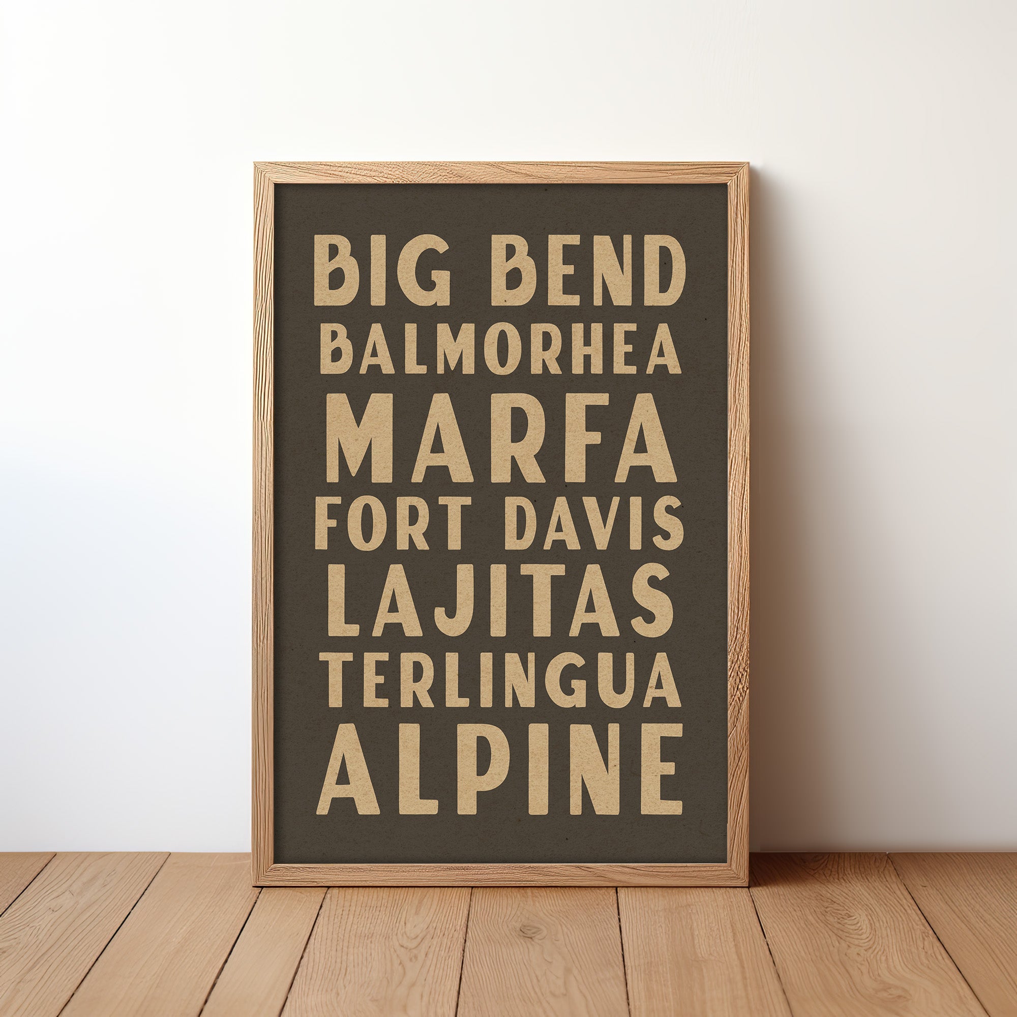 Big Bend West Texas Subway Scroll Art Print - Tejas Country Club