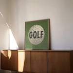 Retro Golf Ball Art Print - Tejas Country Club