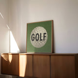 Retro Golf Ball Art Print - Tejas Country Club