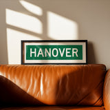 Framed Hanover Green and White Bus Scroll - Tejas Country Club