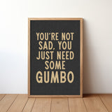 Gumbo Humor Wall Art Home Decor Art Print - Tejas Country Club