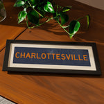 Framed Charlottesville Blue Bus Scroll - Tejas Country Club