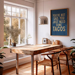 Taco Humor Wall Art Home Decor Art Print - Tejas Country Club