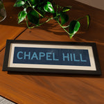 Framed Chapel Hill Blue Bus Scroll - Tejas Country Club