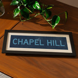 Framed Chapel Hill Blue Bus Scroll - Tejas Country Club