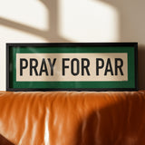 Framed Pray For Par Golf Art Scroll Sign - Tejas Country Club