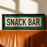 Framed Snack Bar Golf Art Scroll Print - Tejas Country Club