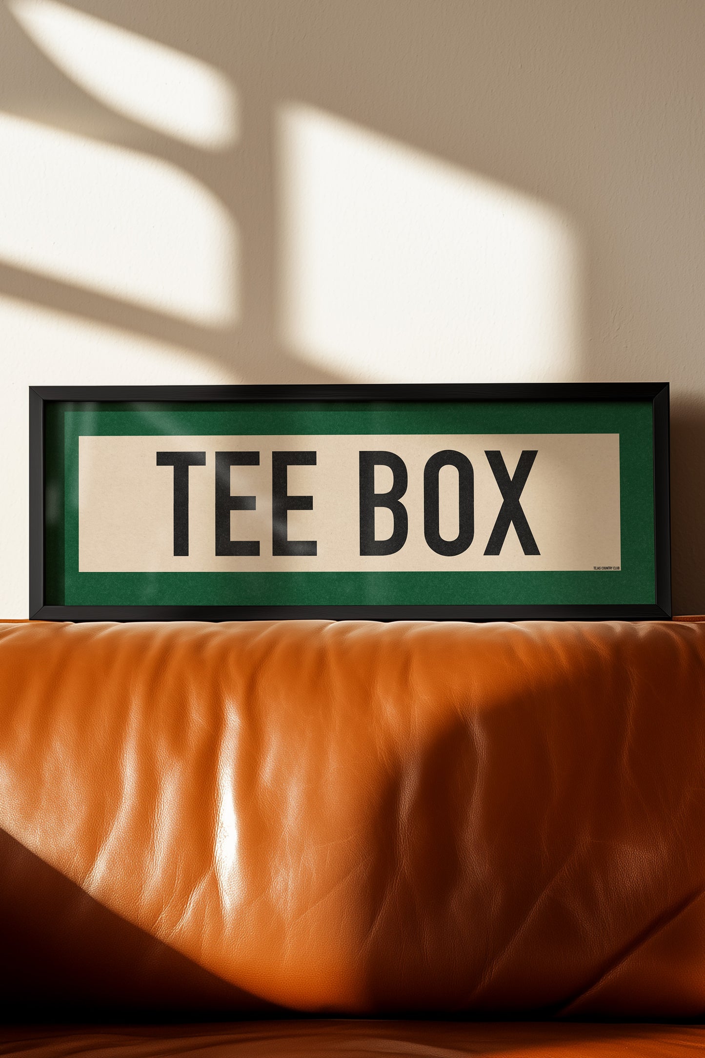 Framed Tee Box Golf Scroll Art - Tejas Country Club