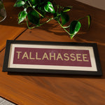Framed Tallahassee Garnet Bus Scroll - Tejas Country Club