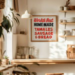 World's Best Homemade Tamales Sign John T. Floore's Country Store Art Print - Tejas Country Club