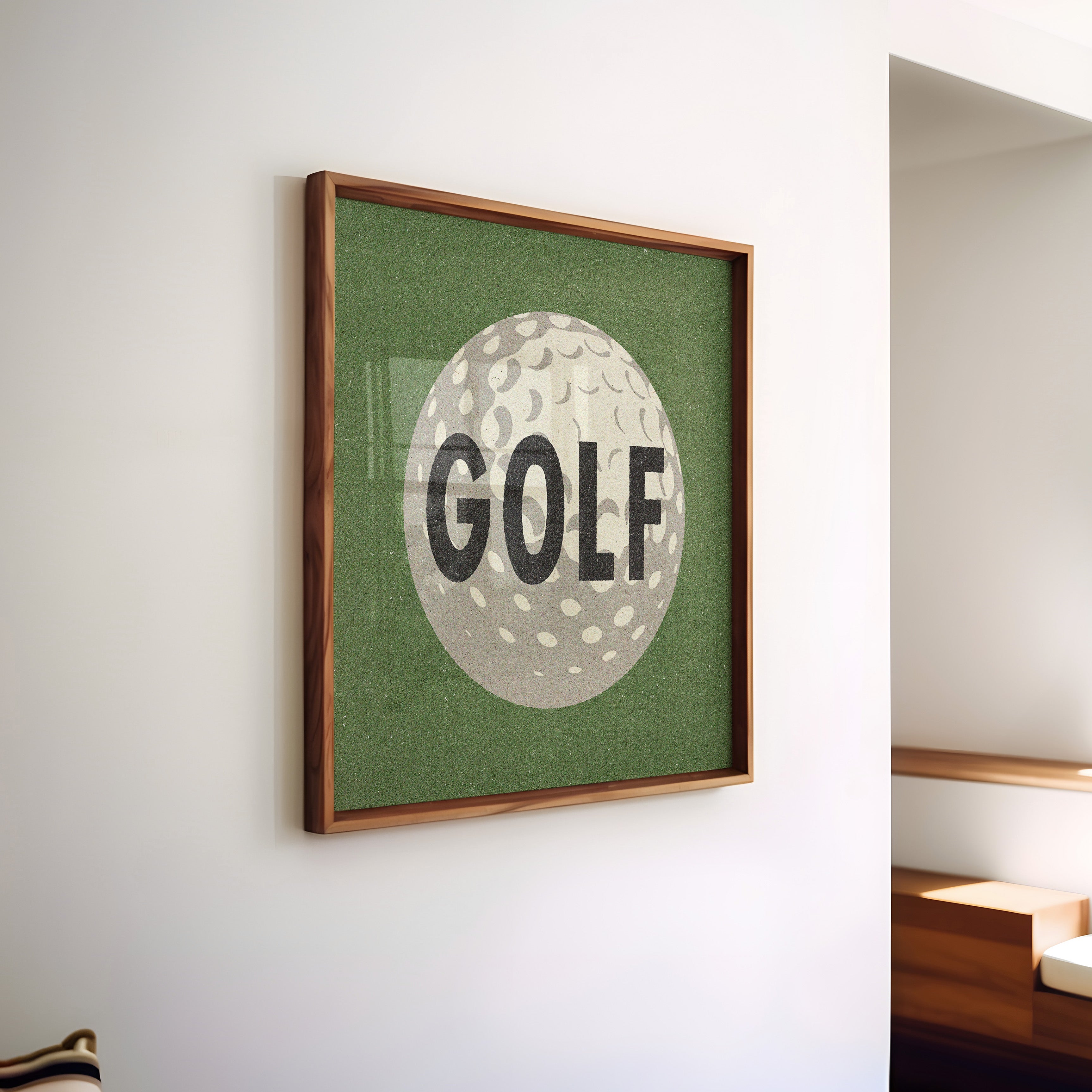 Retro Golf Ball Art Print - Tejas Country Club