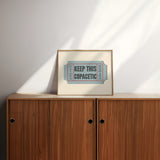 Keep This Copacetic Ticket Stub Art Print - Tejas Country Club