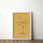 Texas Wine Chardonnay Art Print - Tejas Country Club