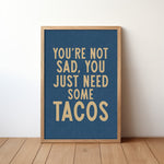 Taco Humor Wall Art Home Decor Art Print - Tejas Country Club