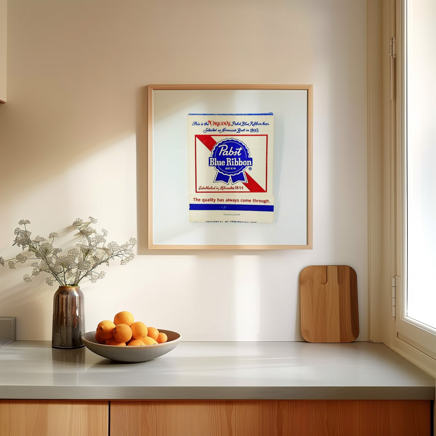 Pabst Blue Ribbon Beer Matchbook Photography Print