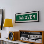 Framed Hanover Green and White Bus Scroll - Tejas Country Club