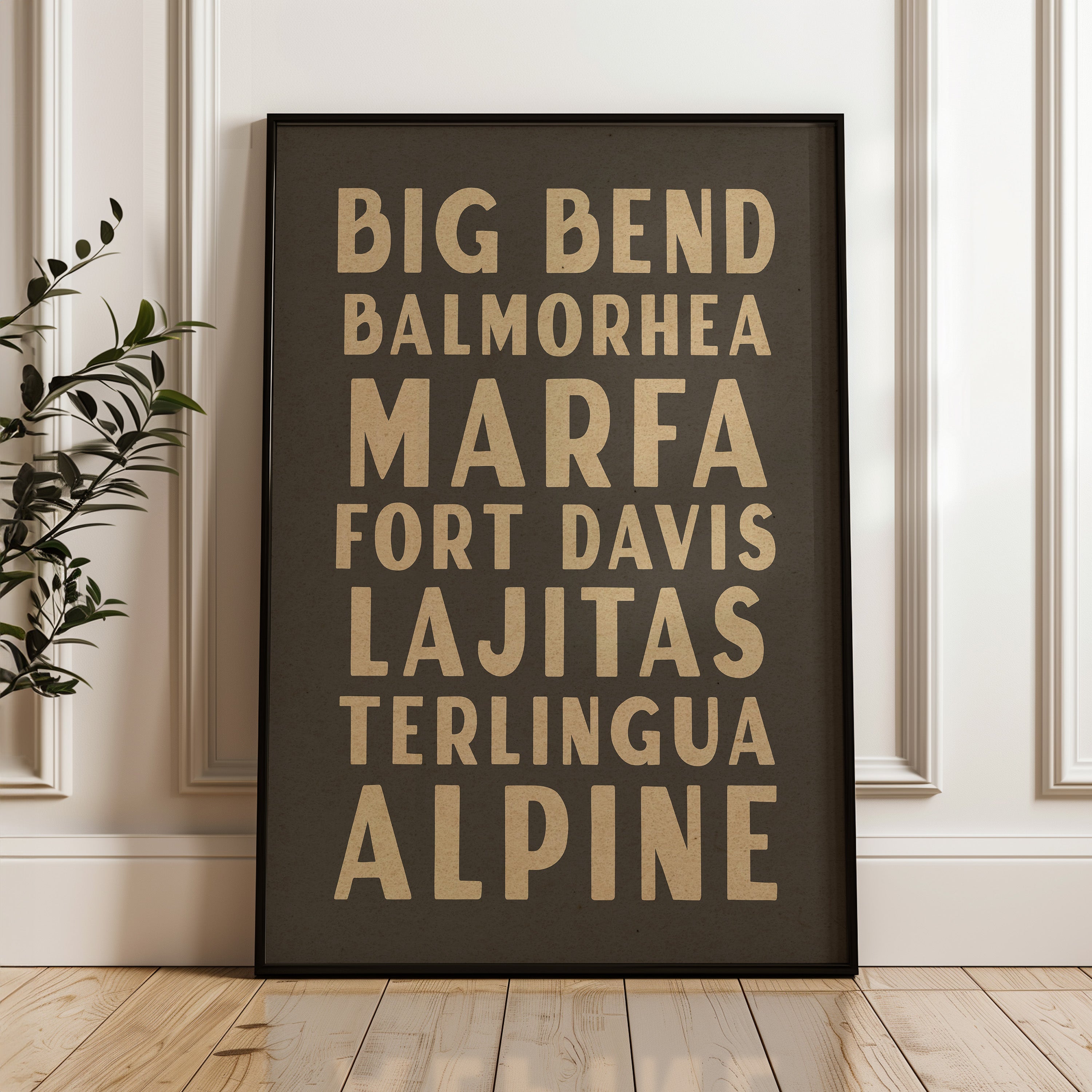 Big Bend West Texas Subway Scroll Art Print - Tejas Country Club