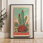 Cactus Landscape Matchbook Vaya Con Dios Art Print - Tejas Country Club