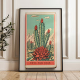 Cactus Landscape Matchbook Vaya Con Dios Art Print - Tejas Country Club