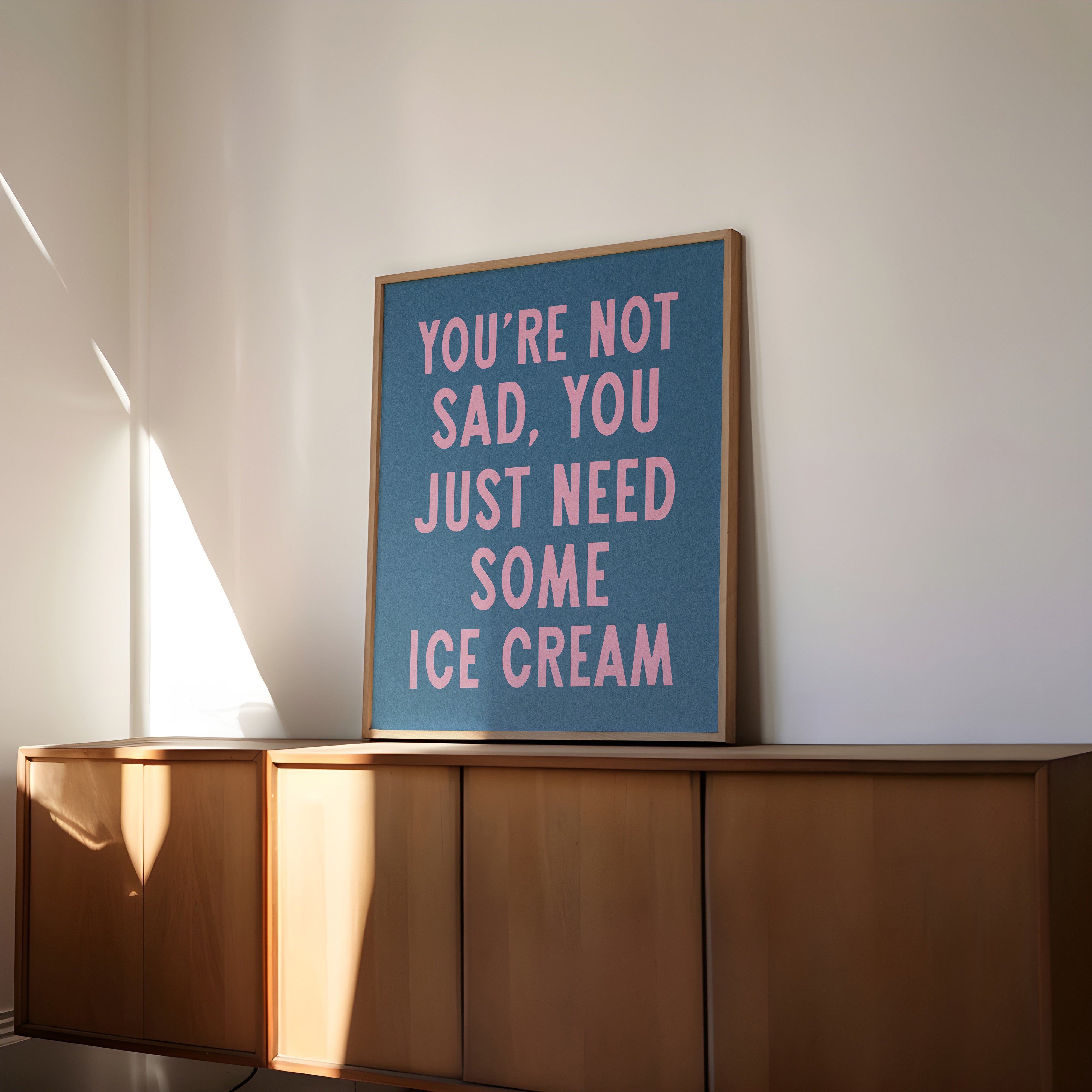 You're Not Sad You Just Need Some Ice Cream Art Print - Tejas Country Club