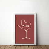 Texas Wine Merlot Art Print - Tejas Country Club