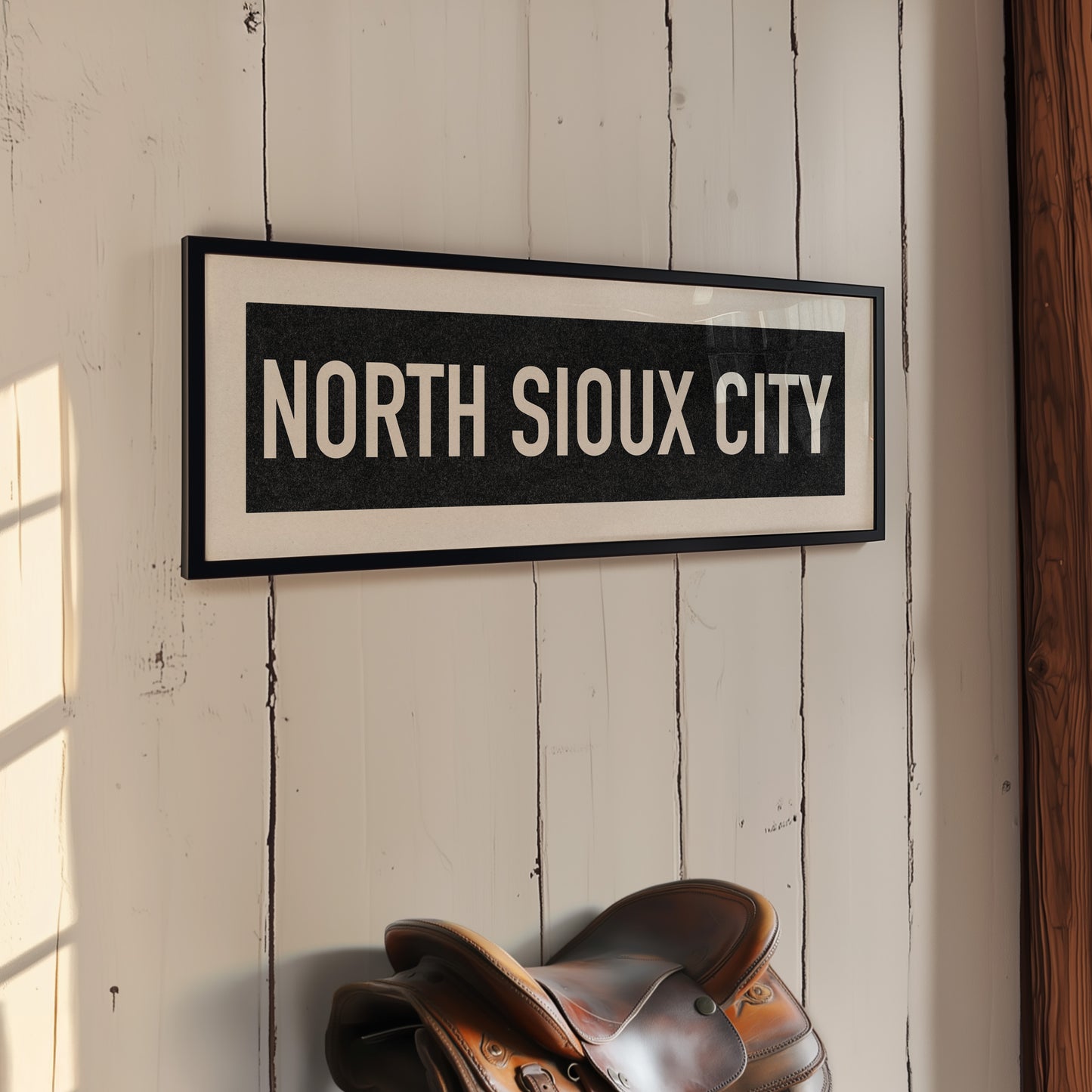 Framed North Sioux City Bus Scroll Art Print