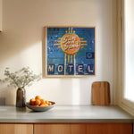 Sun 'n Sand Motel Mixed Media Collage Art Print - Tejas Country Club