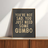 Gumbo Humor Wall Art Home Decor Art Print - Tejas Country Club