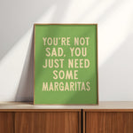 Margarita Humor Wall Art Home Decor Art Print - Tejas Country Club