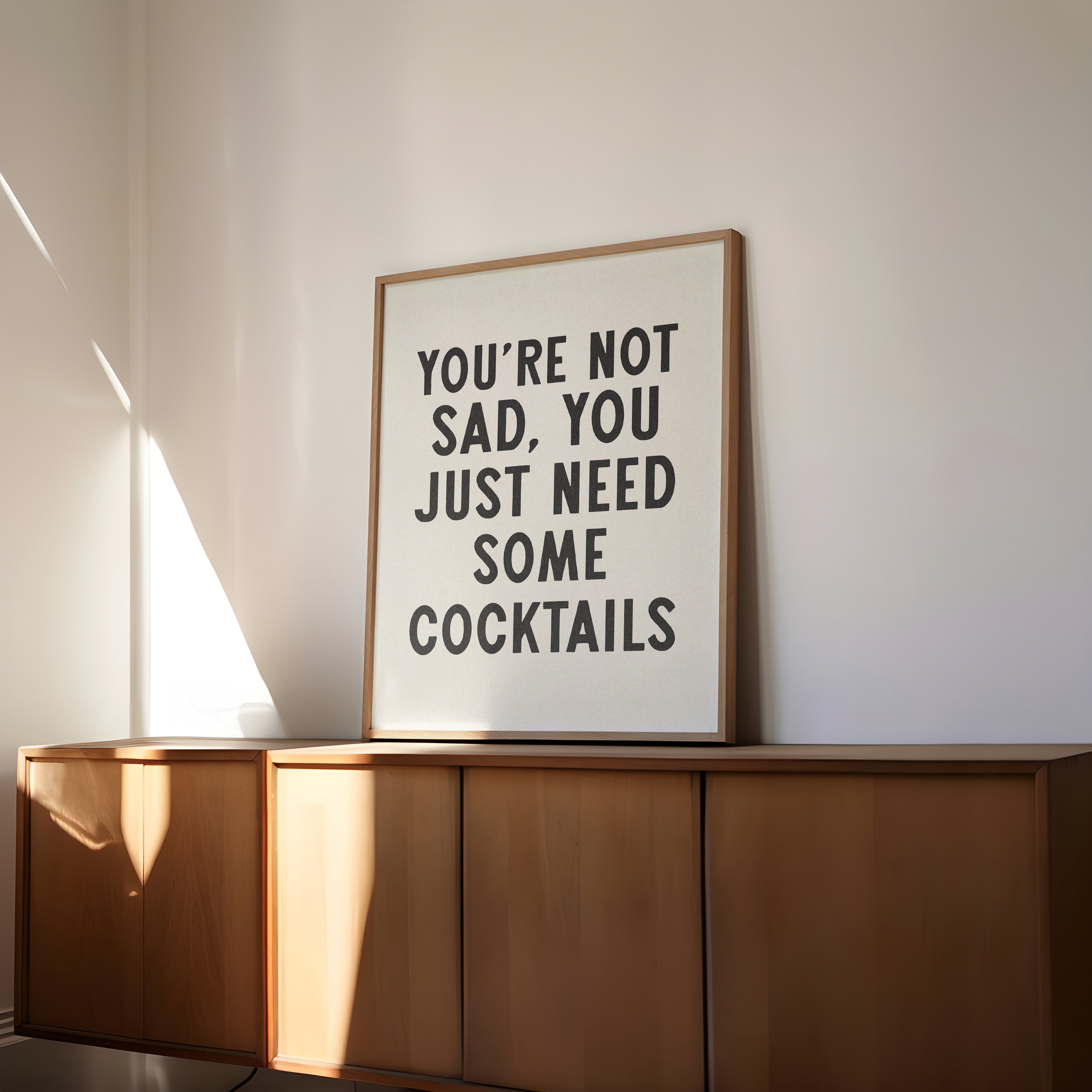 You're Not Sad You Just Need Some Cocktails Home Decor Art Print Poster - Tejas Country Club