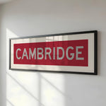 Framed Cambridge Crimson and Gray Bus Scroll - Tejas Country Club